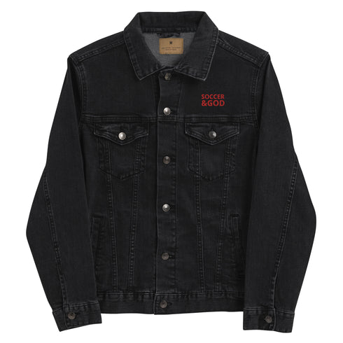 Soccer &God Crimson Denim Jacket